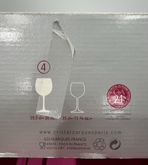 4 VTG Cristal d’Arques Paris Selection Cabernet Balloon Wine Glass 20oz Orig Box
