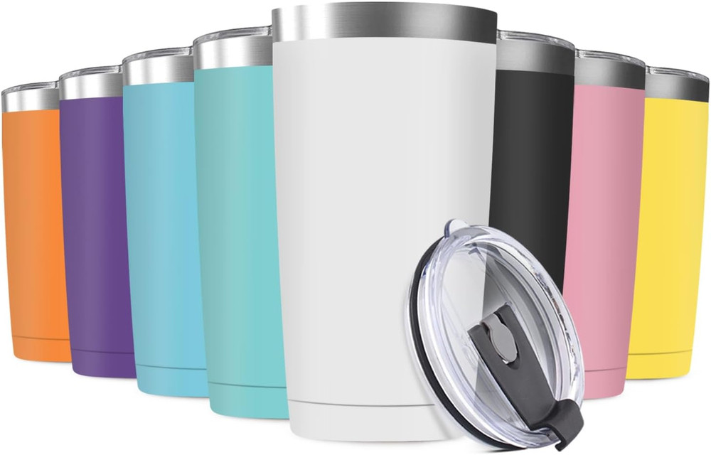 20oz Stainless Steel Tumbler Travel Mug with Double Wall Vacuum Insulation and