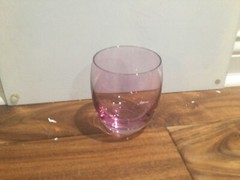 Pink Blush Double Old Fashioned Tumbler rounded weighted 4»X3.2» MINT