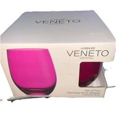 Venetto 4 Cristal Wine Glasses Steamless