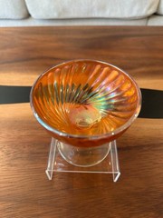 Imperial Glass Marigold Carnival Glass Sherbet Swirled Dessert Cup