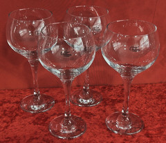 Set of 4 Vintage Grand Chateau by L. Godinger Wine Glasses 8.5″x4″ Clear