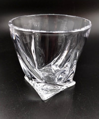 (4) MIKASA CRYSTAL~»Motion» Twist Base~Double Old Fashion Glasses~3.75″~PRISTINE