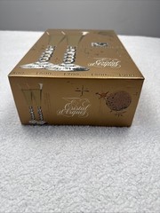 Cristal d’Arques Crystal Millennium Champagne Glasses Set of Two Year 2000 Y2K