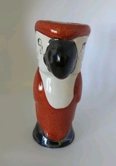 Vintage Parrot Tiki Mug Ceramic Macaw Vase Barware Sandstone Red 18oz DW125G