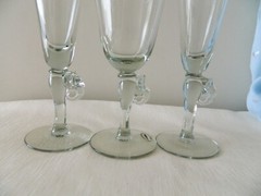 RARE Collectable Swaziland NGWENYA Wine Glasses With Elephant Stems South Africa
