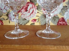2 Cristal D’Arques crystal 4 oz wine sherry beverage glasses