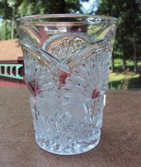 EAPG C. 1908 RISING SUN aka Sunshine Tumbler, Ruby Flash – U.S. Glass #3