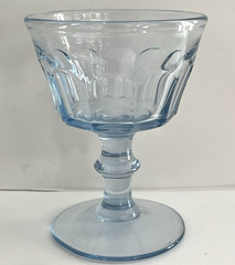 Set of 4 Cambridge Glass Jefferson Light Blue Champagne Tall Sherbet 1401