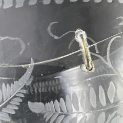 Antique 18th Century Cut Wheel Engraved Glass 10 1/2″ Grape Rinser / Flip Bucket
