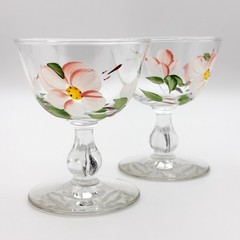 Franciscan Desert Rose Champagne Sherbet Glasses 4 1/4” Tall by Libbey Set of 2