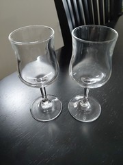 Set of 2 Clear Crystal Glass Liqueur Liquor Cordial Glasses 5-1/4″ H
