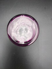 Vintage Amethyst Purple Glass Footed Goblet Short Stem Cocktail Cup Unmarked MCM
