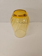 Anchor Hocking Regal Honey Gold Flat Tumbler Glasses Swirl Optic