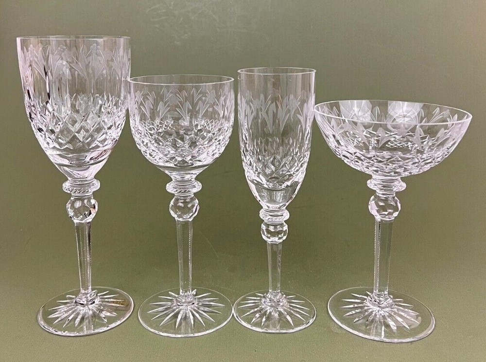 Rogaska Queen Cut Crystal Goblet Hock Wine Sherbet Fluted Champagne Glass CHOICE