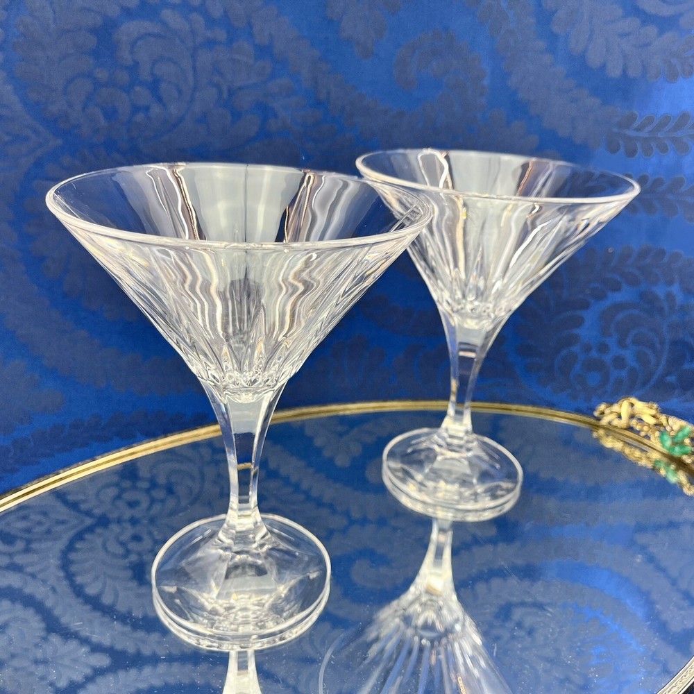 2 Of 10 Godinger Shannon Ireland Cut Crystal Ingrid Martini Cocktail Glasses Bar
