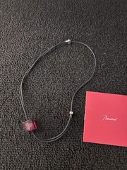 Baccarat Mod1 Red Square Necklace Collar In Crystal