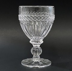 Towle 24% Lead Crystal Braided Band Ball Stem Water Glass Goblet 6″