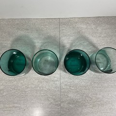 Set Of 4 Anthropologie Big Dot Barware Double Old fashioned Hand Blown Glasses