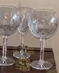 Waterford Crystal BALLYBAY overside 2 Balloon Goblet 1 Cattlesmaine wine Glasses