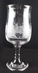 6 Arbys White Pines Tree Scene Wine Goblets Glasses Christmas Libbey Winter