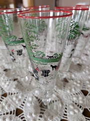 Vintage Libby «Making Hay» Pilsner Glasses Set Of 6 -READ