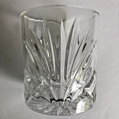 Crystal Double Old Fashioned Whiskey Glass Tumblers 8 Oz Star Blossom 3.5″ Set 4