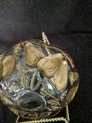  Northwood ,H. Glass Co. Intaglio Line «Apples and Pears» Berry Bowl c 1906