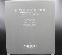 Set of 2 Waterford Millennium Happiness Toasting Flutes w/ Box