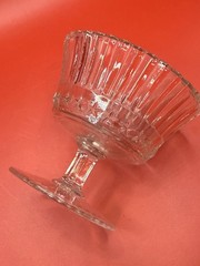 Vintage Set Of 6 Anchor Hocking Stars & Stripes Clear Sherbet Dishes 1940’s