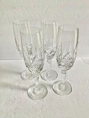 Gorham Cut Crystal Lady Anne Fluted Champagne Glasses (Set of 4) – 8 5/8″