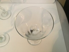 Set of 4 Vintage Libbey Bent Z Stem Glasses Martini Cocktail Clear Barware 1980s
