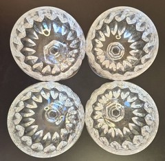 4 Wine Cordial Glasses Gorham La Scala Fine Cut Crystal 5.5″ 4 oz Vtg 1970s EUC