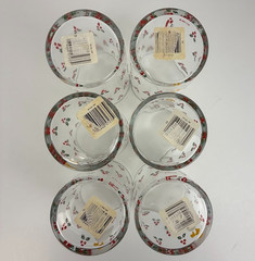 Vintage 1984 Anchor Hocking CHD Christmas Goose Rocks/Tumbler Glass Set of 6 NWT