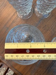 Vintage Set of 4 Whitehall Clear Colony Indiana Glass Cubist Footed Glasses