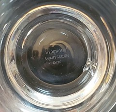Wedgwood Sarah’s Garden 6 7/8″ Clear Glasses Tumblers Water Drinking Beer Set/4