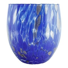Murano Glass Drinking Tumblers Set of Six 6 Blue Red Green White Bronze Venice
