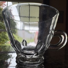 Clear Footed Teardrop Punch Cup Indiana Glass Company Rare Vintage