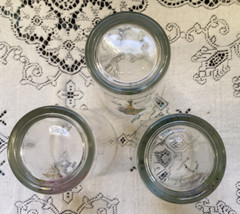 3 Vintage Tropical Bird Juice Drinking Glasses KIG Malaysia Hand Painted