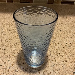 Libbey Blue Hammered Interior Tumbler-Glass 16 Oz
