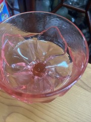 Pair Lacoupe Champagne Tiffin Pink Glass FRANCISCAN CABARET FOOT GOBLET