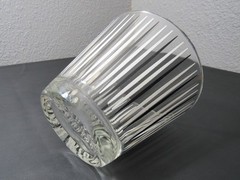 Vintage Atomic Glass Ice Bucket MCM Barware Black/White 1950’s