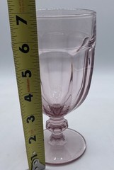 Libbey Violet Duratuff Light Purple Pink Gibraltar USA Water Glass Goblet 7”