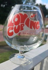 Clear Glass Large 6.75″ Footed Brandy Snifter, «loving Cup» RED BULL Inn