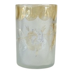 New England Glass Company Pomona Pansy Butterfly Tumbler 2nd Grind USA 1886-1910