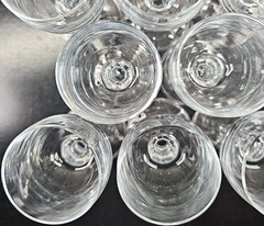 (8) Import Assoc Claudia Cordial Glasses Set Vintage Ball Stemware Bar Retro Lot