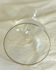 Silver Trim Wine Glass Elegant Clear Glass