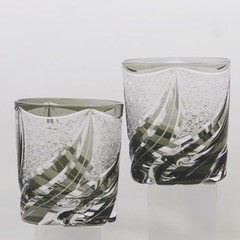 Crystal Whiskey Glasses Hand Carved Glassware Vodka Wine Tumbler Grey 250ml