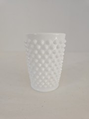 Vintage Fenton White Hobnail Milk Glass Juice Glass, 3.5″T