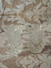 Zajecar Crystal Mini Bud Vase Pair